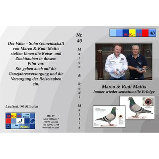 DVD Nummer 40 Marco & Rudi Mattis