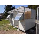 Komplett Voliere 4m breit x 2m tief x 2,2m hoch inkl. Tür und Dach