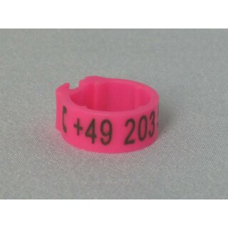 Clipringe Lasergraviert 50 Stück pink 5mm