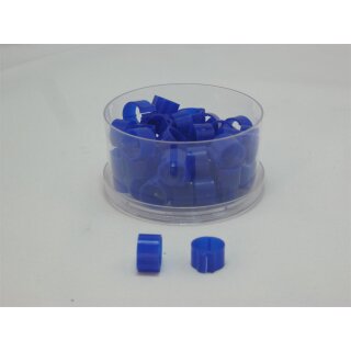 50 Clipringe / Erkennungsringe blau 8mm