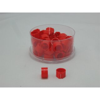 50 Clipringe / Erkennungsringe rot 8mm
